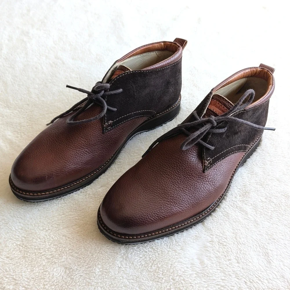 Tommy Bahama Elijah Men's Brown Leather Suede Chukka Boots Size 7.5 M